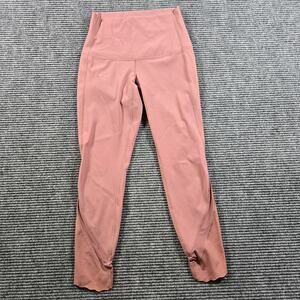 Lululemon Wunder Under High Rise Crop Women's 4 Pink Scallop Hem Luxtreme
